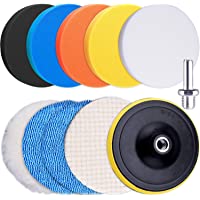 SIQUK 11 Piezas Esponjas Pulir para Coche 6&quot- 150mm Lana Pulir para Coche para Coche Encerado Lijado